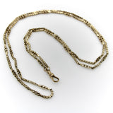 12K Gold Early Victorian Alternating Star Link Chain Kirsten's Corner 