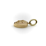 14K Gold and Fossilized Mammoth Tusk Man in the Moon Charm Kirsten's Corner 