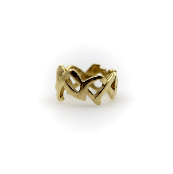 18K Gold Tiffany & Co. Paloma Picasso Graffiti Kiss Ring ring Kirsten's Corner 