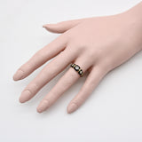 Victorian 18K Gold Enamel and Old Mine Cut Diamond Mourning Ring ring Kirsten's Corner 