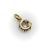 14K Gold and Old Mine Cut Diamond Flower Pendant jewelry Kirsten's Corner 