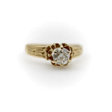 Victorian 18K Gold Old Mine Cut Diamond Ring ring Kirsten's Corner 