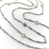 Art Deco Platinum Diamond by the Yard 30” Necklace Necklace Kirsten's Corner 