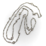 Art Deco Platinum Diamond by the Yard 30” Necklace Necklace Kirsten's Corner 
