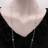 Art Deco Platinum Diamond by the Yard 30” Necklace Necklace Kirsten's Corner 