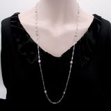 Art Deco Platinum Diamond by the Yard 30” Necklace Necklace Kirsten's Corner 