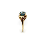 14K Gold Retro Blue Zircon Ring Kirsten's Corner 