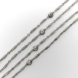 Art Deco Platinum Diamond by the Yard 30” Necklace Necklace Kirsten's Corner 