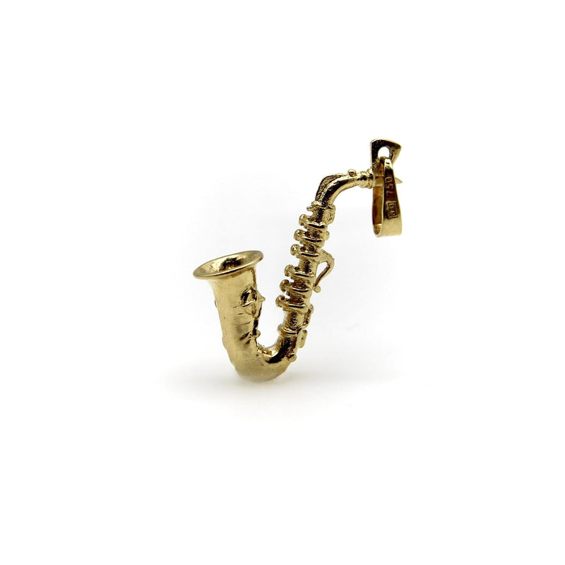 Vintage 18K Gołd Saxophone Charm Kirsten's Corner 