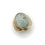 14K Gold Vintage Prehnite Cabochon Ring ring Kirsten's Corner 