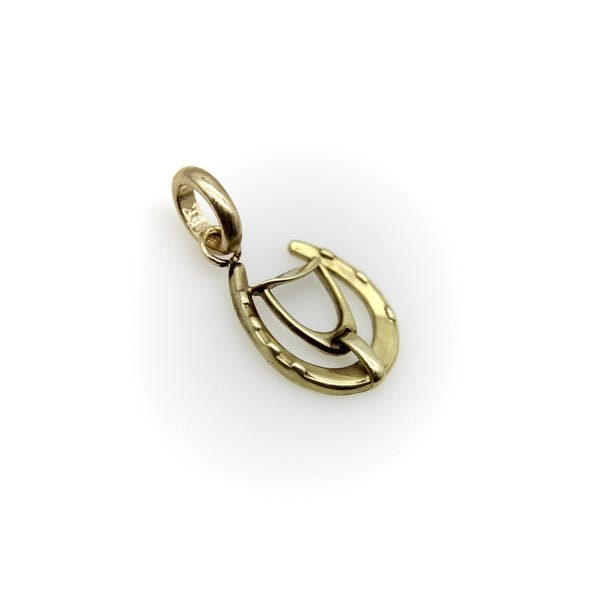 Edwardian 14K Gold Horse Shoe and Stirrup Charm Kirsten's Corner 