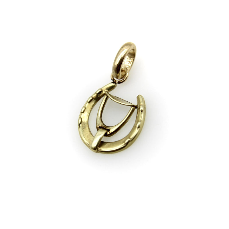 Edwardian 14K Gold Horse Shoe and Stirrup Charm Kirsten's Corner 