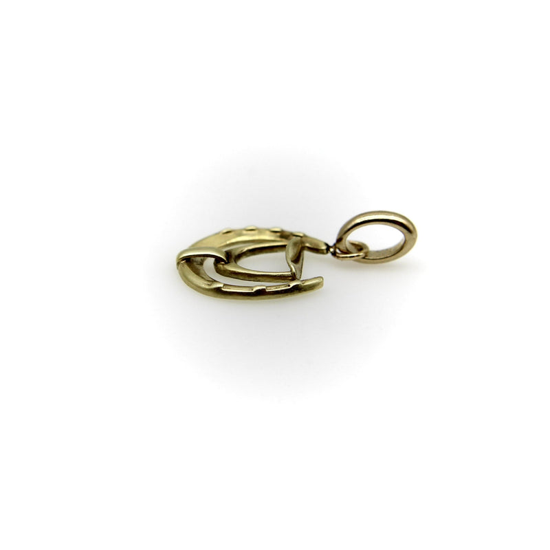 Edwardian 14K Gold Horse Shoe and Stirrup Charm Kirsten's Corner 