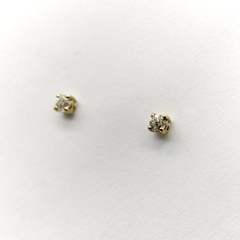 14K Gold Old European Diamond Stud Earrings Kirsten's Corner 