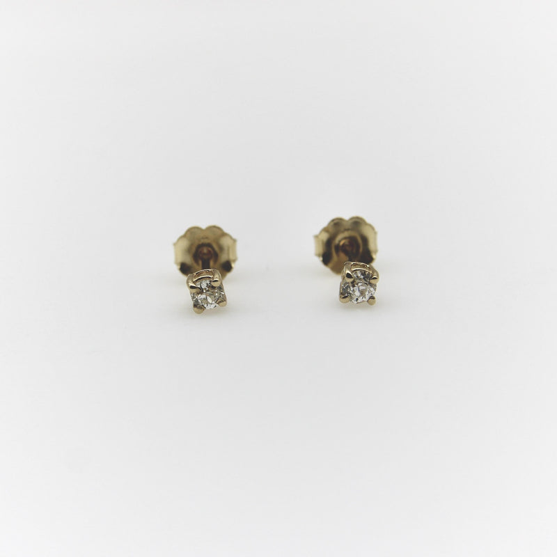 14K Gold Old European Diamond Stud Earrings Kirsten's Corner 