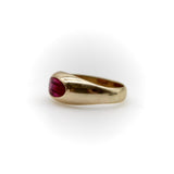 14K Gold Retro Synthetic Ruby Ring ring Kirsten's Corner 