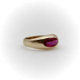 14K Gold Retro Synthetic Ruby Ring ring Kirsten's Corner 