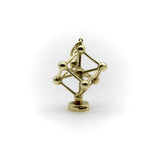 Vintage 14K Gold Atomium Molecule Charm Pendant, Charm Kirsten's Corner 