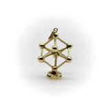 Vintage 14K Gold Atomium Molecule Charm Pendant, Charm Kirsten's Corner 