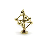 Vintage 14K Gold Atomium Molecule Charm Pendant, Charm Kirsten's Corner 