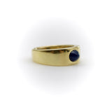 Vintage 18K Gold Tiffany & Co. Sapphire Cabochon Cigar Band Ring ring Kirsten's Corner 