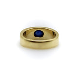Vintage 18K Gold Tiffany & Co. Sapphire Cabochon Cigar Band Ring ring Kirsten's Corner 