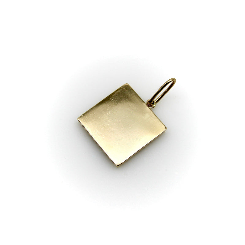 14K Gold Egyptian Revival Hieroglyph Square Ingot Charm or Pendant Pendant, Charm Kirsten's Corner 