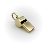 Vintage 18K Gold Large Whistle Pendant Charm jewelry Kirsten's Corner 