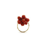 18K Gold Vintage Coral Berry Cluster Ring Ring Kirsten's Corner 