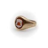 Victorian 9K Gold Beehive Banded Agate Intaglio Ring ring Kirsten's Corner 