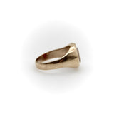 Victorian 9K Gold Beehive Banded Agate Intaglio Ring ring Kirsten's Corner 