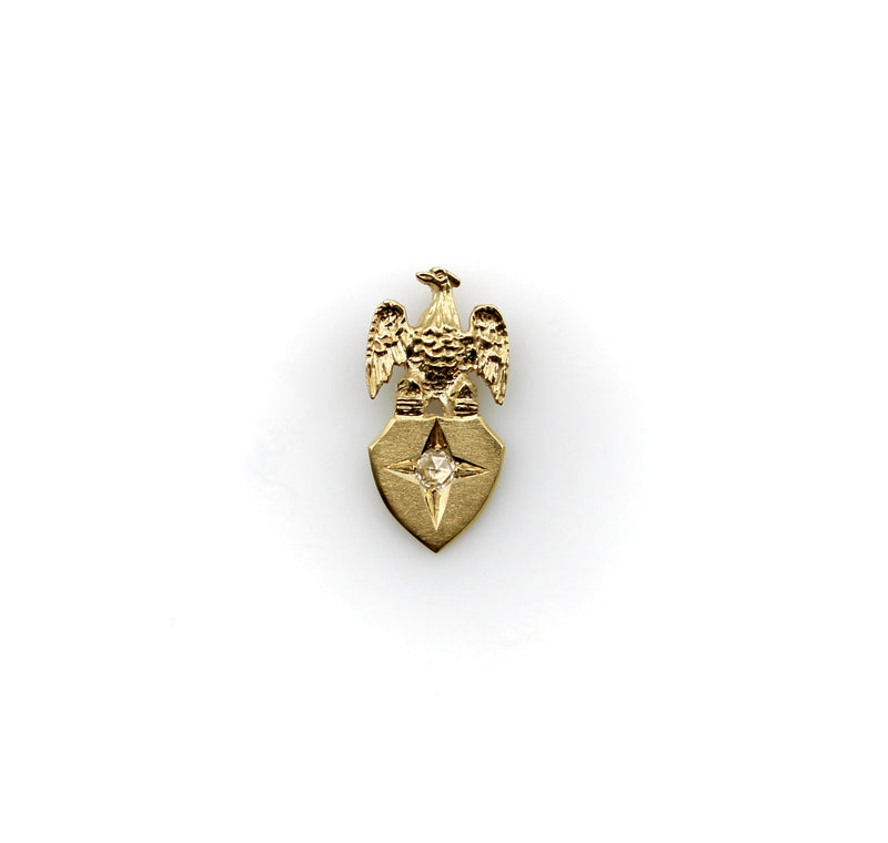 14K Gold Victorian Eagle on Shield with Diamond Pendant Necklaces, Pendants Kirsten's Corner 