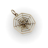 9K Gold Victorian Spider Pendant with Turquoise and Pearl jewelry Kirsten's Corner 