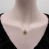 9K Gold Victorian Spider Pendant with Turquoise and Pearl jewelry Kirsten's Corner 