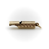 Victorian 9K Gold Hand-Engraved Whistle jewelry Kirsten's Corner 