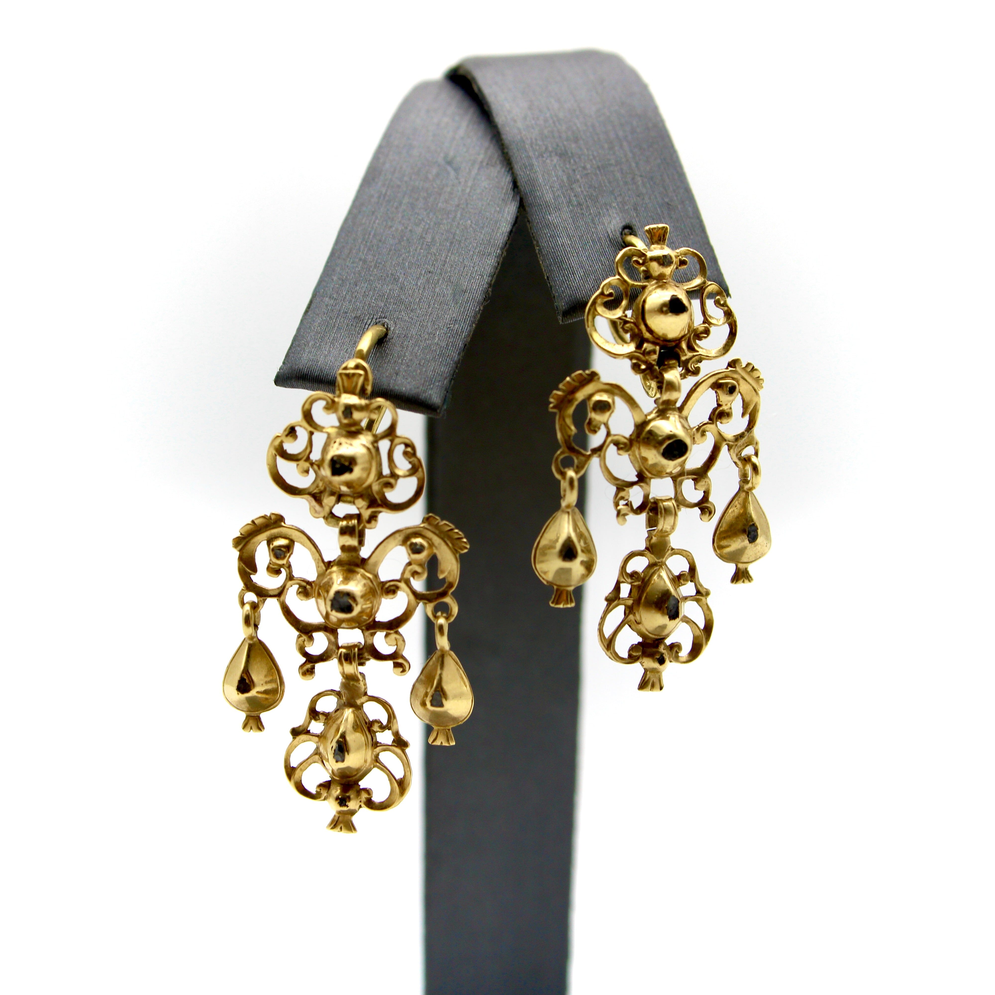 Georgian 18K Gold Sequilé Diamond Earrings | Kirsten's Corner – Kirsten ...