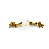 19.2K Gold Portuguese Cannetille Dangle Earrings with Bow Earrings Kirsten's Corner 