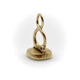 14K Gold Georgian Double Dolphin Fob with Bloodstone Cartouche Kirsten's Corner 