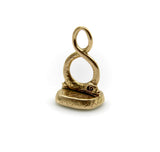 14K Gold Georgian Double Dolphin Fob with Bloodstone Cartouche Kirsten's Corner 