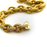 Vintage 18K Gold Woven Oval Link Bracelet Bracelet Kirsten's Corner 