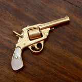 Vintage 14k Gold & Mother-of-Pearl Miniature Gun Pendant or Charm Pendant Kirsten's Corner 