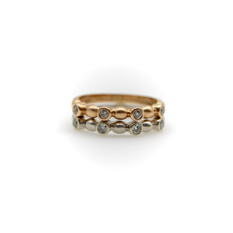 Vintage 14K White Gold Diamond Bubble Ring jewelry Kirsten's Corner 