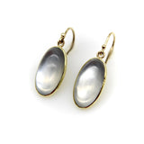 Signature 14K Gold Moonstone Cabochon Earrings with Shepherd Hooks Earrings Kirsten's Corner 