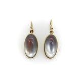 Signature 14K Gold Moonstone Cabochon Earrings with Shepherd Hooks Earrings Kirsten's Corner 