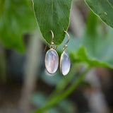 Signature 14K Gold Moonstone Cabochon Earrings with Shepherd Hooks Earrings Kirsten's Corner 