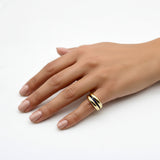 Vintage French 18k Gold Cannel Set Sapphire Ring by MC Paris ring Kirsten's Corner 