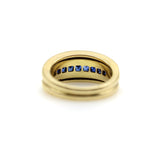 Vintage French 18k Gold Cannel Set Sapphire Ring by MC Paris ring Kirsten's Corner 