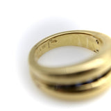 Vintage French 18k Gold Cannel Set Sapphire Ring by MC Paris ring Kirsten's Corner 