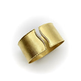 Marika Desert Gold 14K Gold Cuff Bracelet with Diamond Wave Bracelet Kirsten's Corner 