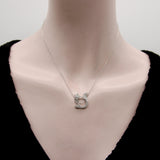 Retro Platinum Encrusted Squirrel Pendant with 14K White Gold Chain Necklace Kirsten's Corner 